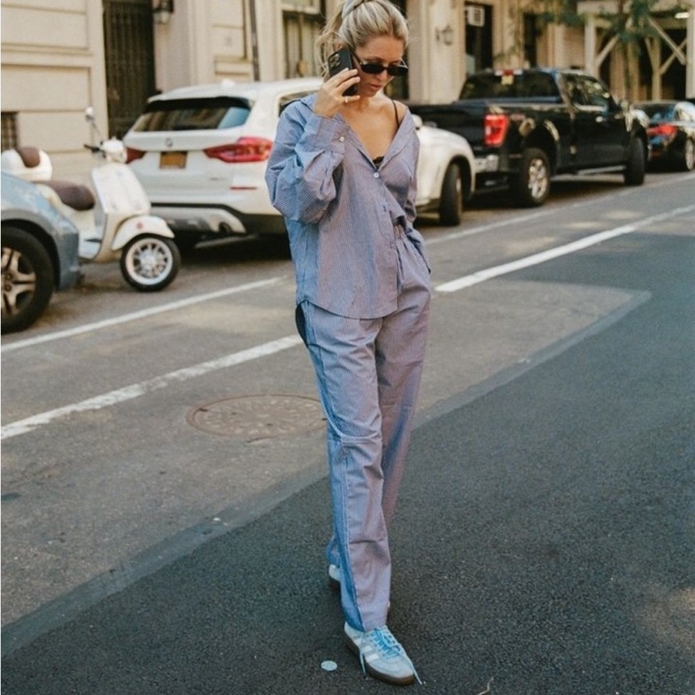 Parke Navy and White Boxer Pant